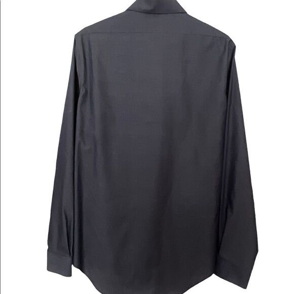 Calvin Klein Dark Gray Long Sleeve Button Up Dress Shirt  Size 34/35 - Picture 3 of 12